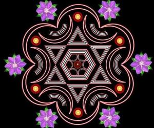 Rangoli: hexagonal paDikOlam - 4