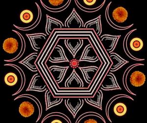 Rangoli: Hexagonal paDikOlam - 7