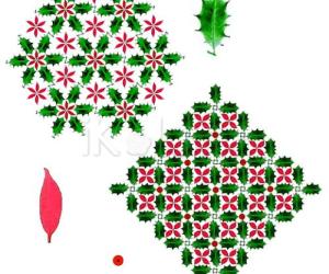 Rangoli: Holly and poinsettia heralding the holiday season! 