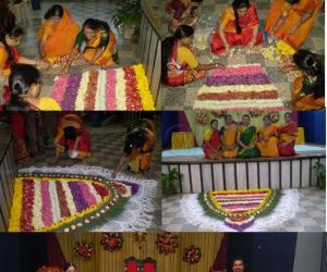 Rangoli: Wedding gift-teamwork of ikolam members