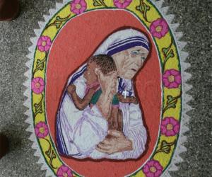 Rangoli: Women's Day celebration - Mother Terasa
