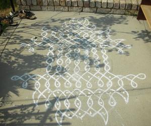 Rangoli: Temple design