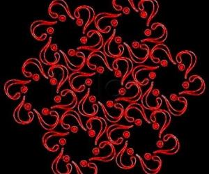 Rangoli: Question marks and OM