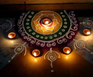 Rangoli: free hand desighn