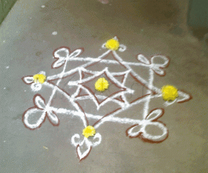 Free hand Rangoli