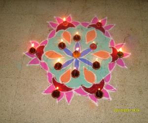 Rangoli: karthigai deepam