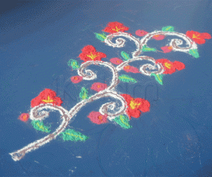 Rangoli: The flower of spring!