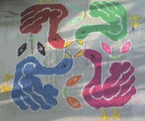Rangoli - Swans