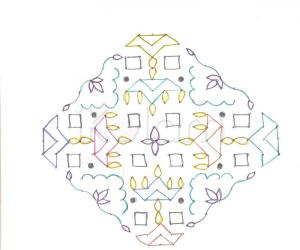 Rangoli:  Villakku kolam