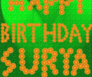 Rangoli: HAPPY BIRTHDAY SURYA