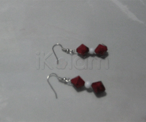 Rangoli: My first hand made ear rings ( hook type) 