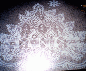Rangoli: Double manai kolam