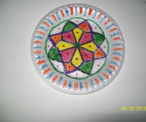 Decorated paper plate