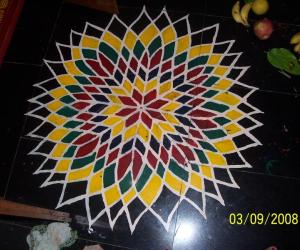 Rangoli: Flower rangoli