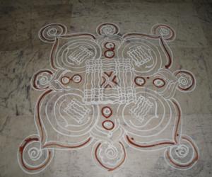 kolam drawn on 4th april 10 at our temples 