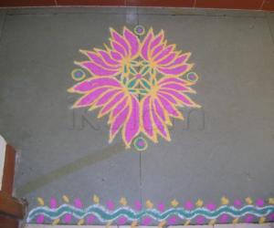 Rangoli: Flower Kolam (Lotus Mania)