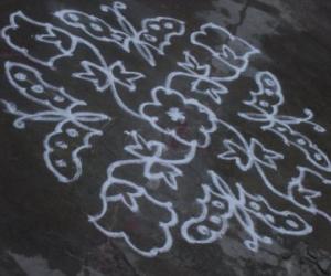 Rangoli: Butterfly Kolam 