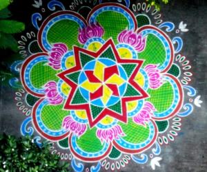 multi colored doily