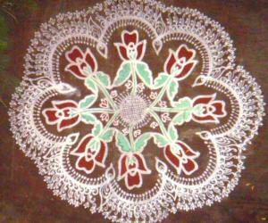 Rangoli: Rose buds -for Let's get growing!