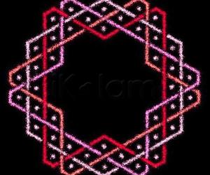 Rangoli: Hexagonal Chikku kOlam - 7
