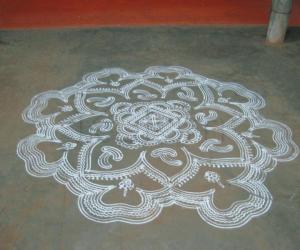 Kolam made for poonal function