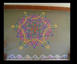Rangoli: Colorful Lines Kolam