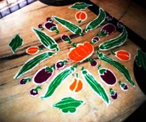 Rangoli: vegetable rangoli