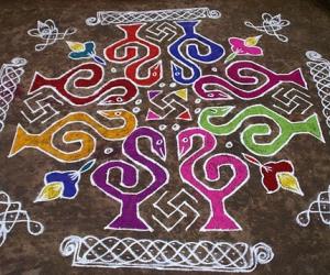 Rangoli: Swan kolam