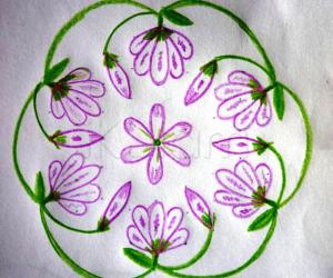 Rangoli: Jasmine Flowers 
