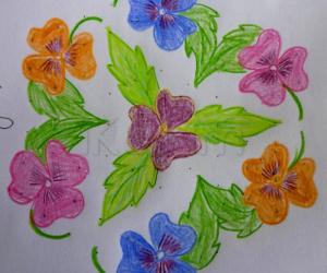 Rangoli: Pansy Flower