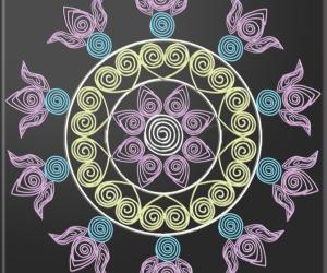 Rangoli: Suganthy Mohan's paper quilling kolam