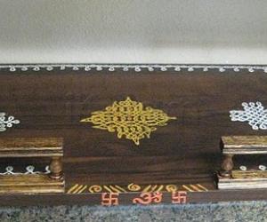 Rangoli: Pooja mandap