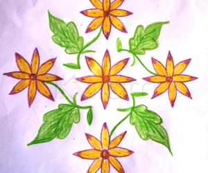 Rangoli: sun flower