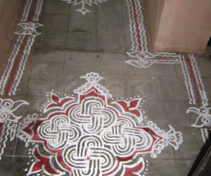 Rangoli: maa kolam for Narasimha jeyanthy