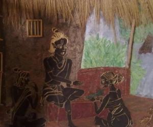 Rangoli: Craft-scene from the Ramayana
