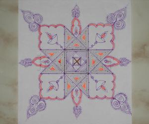 10 x 10 Dotted Rangoli