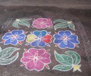 Flower kolam