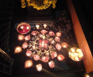 Rangoli: uthana dwadashi or thulasi damodhara  vivaha