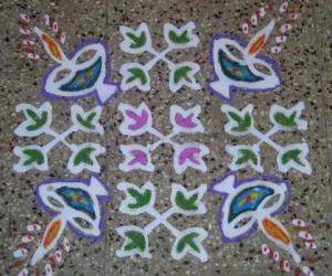dotted deepa kolam