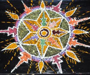 Rangoli: Fireworks at night(for the contest)