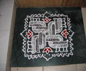 Maakolam with PC coloring