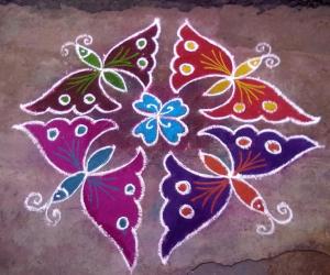 Rangoli: dotted kolam