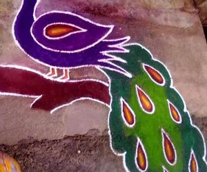 Rangoli: free hand drawing