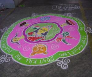 Rangoli: Concept Rangoli-Is India shining? - pic 1