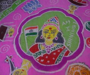 Rangoli: Concept Rangoli-Is India shining? - pic 2