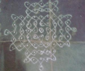 Chikku kolam for beginners