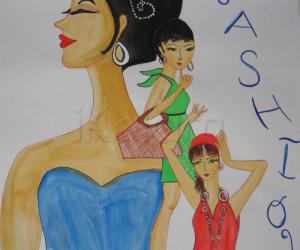 Rangoli: fashion figure painting