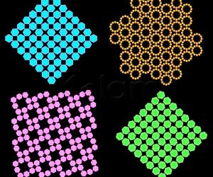 Hexagons arranged a squares