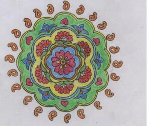 Rangoli: freehand rangoli on paper