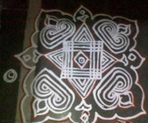 Simple Padi Kolam